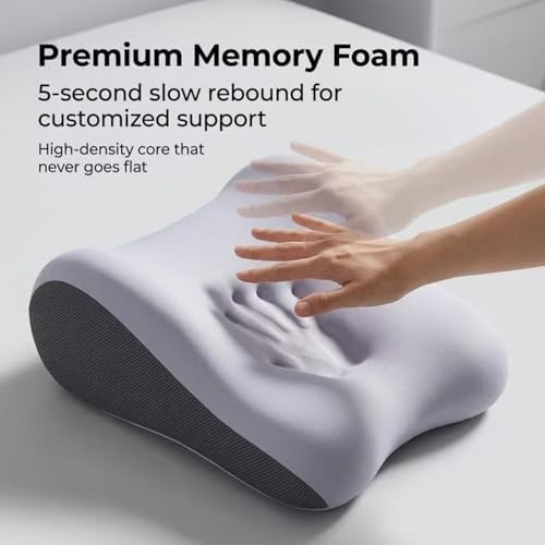 Wedge Pillow for Sleeping, Memory Foam Body Support Pillow for Couples, Orthopedic Positioning Cushion for Reading, Back Hip Knee Pain Relief, Removable Washable Cover (Blue) - Image 4