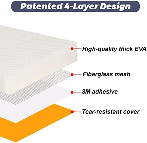 1.2" Extra Thick Garage Wall Protector 6 Pack - Self-Adhesive Car Door Protector Foam Bumper Guards for Garage Walls, Parking Aid to Prevent Dings & Scratches, Concrete Drywall Friendly, White - Image 3
