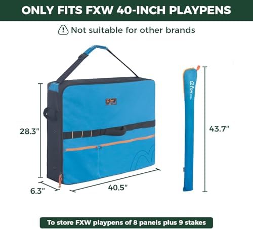 FXW Dog Playpen Storage Bag, Designed for RV Trips, Blue, 2 Packs | Fits FXW Pens Only(40" H 8 Panels & 9 Stakes), Comfortable Carry, Neat Storage, Wear-Resistant, Patented - Image 3