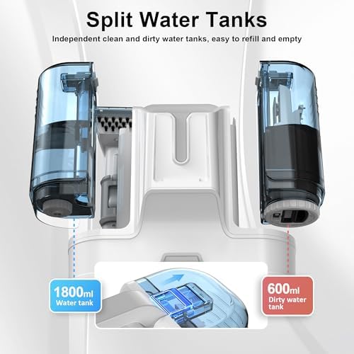Carpet Cleaner Machine Upholstery - 450W Shampooer Couch Cleaning Portable Vacuum Rug Sofa Car Seat Fabric Mattress Pet Spot Extractor for Furniture Water Hand Held Scrubber Small Deep Washer - Image 5