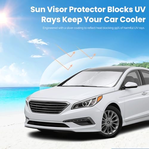 Windshield Sunshade for 2014-2018 2019 Hyundai Sonata Front Window Shades - Image 5