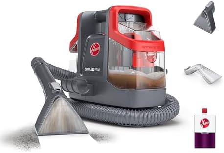 Hoover Spotless Mini Portable Spot Cleaner FH12300, Carpet and Upholstery Cleaner for Stairs, Furniture, Pet Messes and Cars, Compact Design, Easy Fill Tank, Self-Cleaning Hose, Lightweight by Hoover