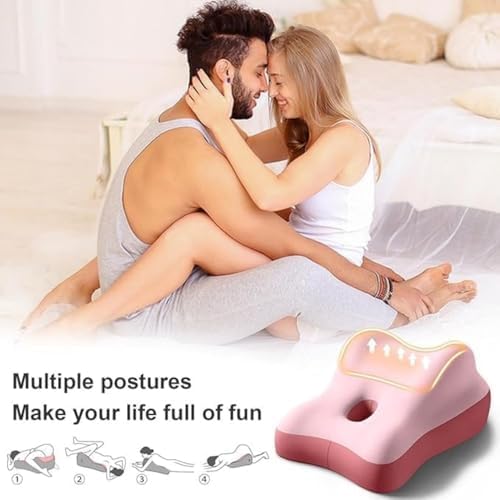 Adult Memory Cotton Ergonomic Wedge Prone Pillow, Bed Pillow, Relieve Back, Neck and Leg Pain, Suitable for Massage, Reading, Intimate Couples with Detachable Washable Pillowcase (Pink). - Image 2