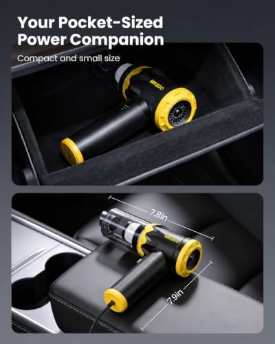 Mr.ego Car Vacuum Portable Cordless, 22Kpa Mini Vacuum with Brushless Motor - Image 6