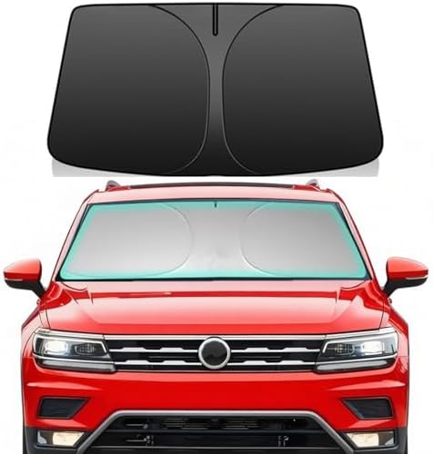 Windshield Sun Shade for Volkswagen VW Tiguan 2018-2026, 4-Layer 240T Foldable UV Block Car Accessory to Cool Interior by Unknown