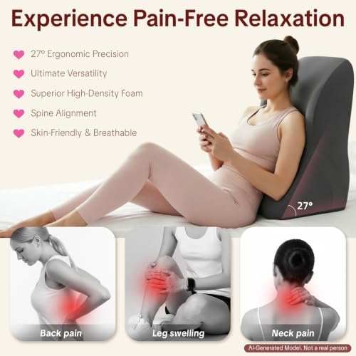Memory Foam Wedge Pillow- Ergonomic Pillow for Couples - Image 2