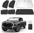 TINGLU Window Shades for Toyota Tundra 2022-2025 2026 Accessories Car Side Full Windows Rear Triangular Windshield Sun Shade Sun UV Rays & Privacy Protection for Camping,Napping,and Relaxing 6PCS by TINGLU