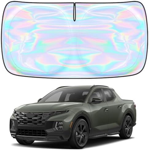 for Hyundai Santa Cruz 2022 2023 2024 2025 2026 Windshield Sun Shade - Custom Fit Hyundai Santa Cruz 4 Layers Sunshade Foldable Front Window Sunshade Sun Visor Protector Block UV Rays Keep Car Cooler by Unknown