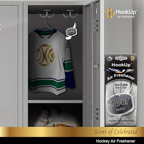 Hockey Car Air Freshener by HookUp - 4 Pack - Black Gold Scent (Extra Strong) | Unique Hockey Gift for Players, Coach, Fans | Hanging Car Accessory with Long Lasting Fresheners Smell - Image 6