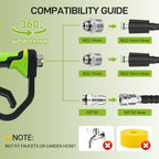 Swivel Pressure Washer Gun with Extension Wand 3/8” Quick Connect M22 Fittings, 5000PSI - Image 7