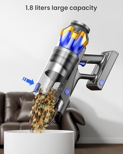 Cordless Vacuum Cleaner, Upgraded 650W 55KPA 70Mins Cordless Stick Vacuum Cleaner with Self-Standing and Touch Screen, Anti-tangle Wireless Vacumm, Vacuum Cleaners for Home/Pet Hair/Carpets/Floors - Image 7