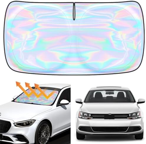Windshield Sun Shade for Volkswagen Jetta 2011-2018 - 4 Layers Sunshade Compatible with Volkswagen Jetta Foldable Front Window Sunshade Sun Visor Protector Block UV Rays Keep Your Car Cooler by Unknown