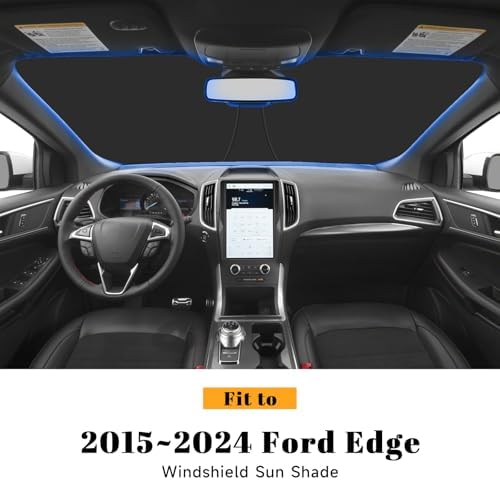 Car Windshield Sun Shade for Ford 2015-2024 Edge Accessories (OEM Design) Reflective Foldable Heat Insulation Sunshade for Ultimate Protection - Image 2