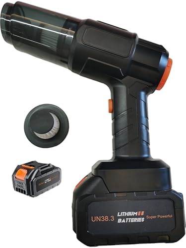 Portable Car Vacuum Cordless for Home(Matte Black)-443 by EWEMAX