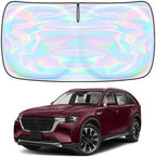 Windshield Sun Shade for Mazda CX-90 2024 2025 2026-4-Layer Sunshade Compatible with Mazda CX-90 Foldable Front Window Sunshade Sun Visor Protector Block UV Rays Keep Your Car Cooler Car Accessories by Unknown