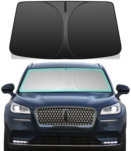 Windshield Sun Shade for 2020-2025 Lincoln Corsair, 4-Layer 240T Foldable UV Block Car Accessory to Cool Interior by Unknown