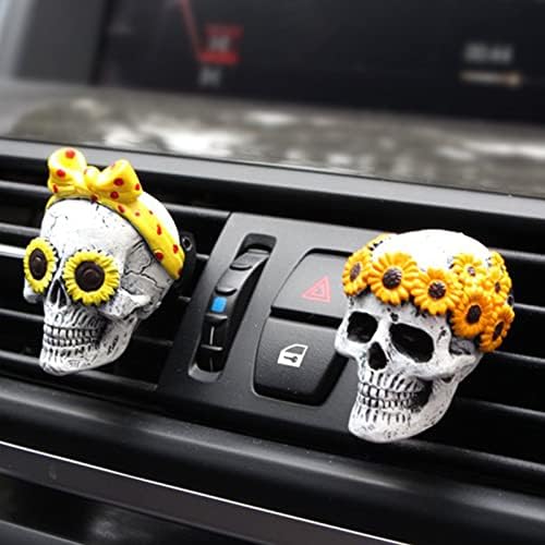 Sugar Skull Air Fresheners Vent Clips Halloween Car Accessories for Women - Image 2