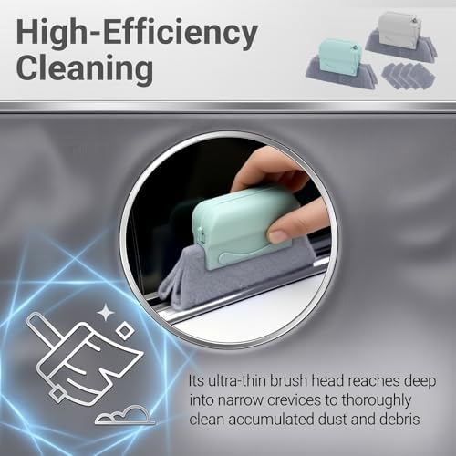 2PCS New Magic Window Track Cleaner Tool,Non-slip Car Window Sill Cleaner Tool with Detachable Design,Versatile Car Windows Track Cleaning Tools for Cars Air Vents - Image 6
