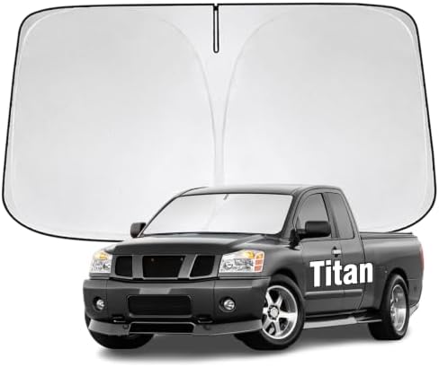 Windshield Sun Shade for Nissan Titan 2004-2015 Sunshade by YIZHUOMY