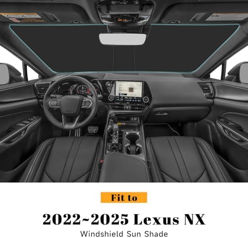 Car Windshield Sun Shade for Lexus 2022-2025 2026 NX NX250 NX350 NX350h NX450h+ Accessories (OEM Design) Reflective Foldable Heat Insulation Sunshade for Ultimate Protection - Image 2