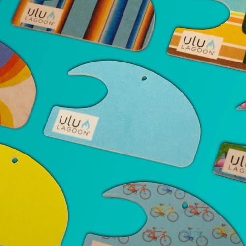 ulu Lagoon Hanging Car Air Freshener | Tropical Beach Coconut Surf Wax Scent Mini Wave | Long Lasting Car Freshener, Closet and Beyond | Made In USA | 3 Pack (Electric Pineapple) - Image 4