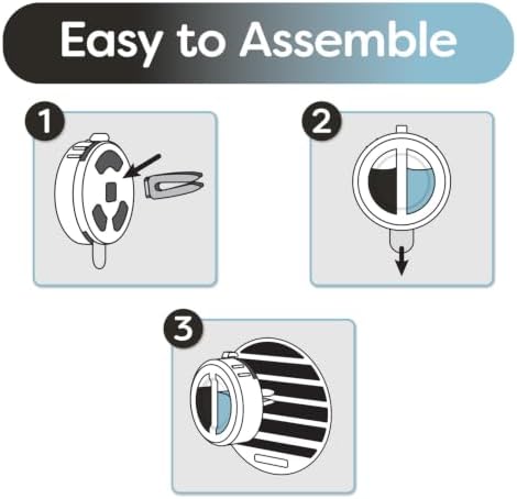 Refresh Your Car! E301451000 Dual Scent Mini Diffusers, Midnight Black/Ice Storm Scent - Image 5