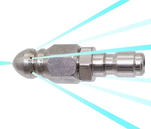 MIZORLIE Pressure Washer Sewer Jetter Nozzle Stainless Steel，2 Sets - Image 5