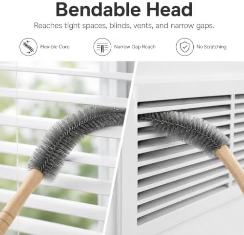 Tower Fan Cleaner, Bendable Microfiber Duster for Electric Fan and Blinds, Reusable Fan Cleaning Brush, Flexible Dust Collector for Cobwebs, Vents, Window Blinds & Hard-to-Reach Areas (Blue-2PC) - Image 3