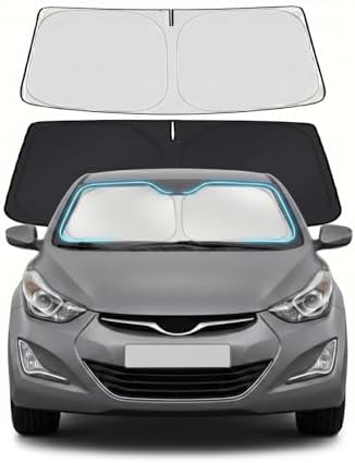 Windshield Sun Shade for 2011-2016 Hyundai Elantra Accessories - Windshield Sunshade Cover Front Window Shade Custom Fit Elantra Sun Visor Protector Foldable Blocks UV Rays by Unknown