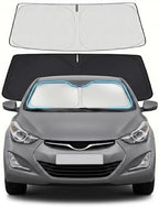 Windshield Sun Shade for 2011-2016 Hyundai Elantra Accessories - Windshield Sunshade Cover Front Window Shade Custom Fit Elantra Sun Visor Protector Foldable Blocks UV Rays by Unknown