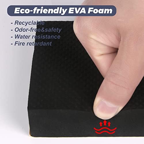 1.2" Extra Thick Garage Wall Protector 6 Pack - Self-Adhesive Car Door Protector Foam Bumper Guards for Garage Walls, Parking Aid to Prevent Dings & Scratches, Concrete Drywall Friendly, Black - Image 4