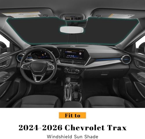 Car Windshield Sun Shade for Chevy 2024 2025 2026 Trax LS/1RS/LT/2RS/ACTIV Accessories (OEM Design) Reflective Foldable Heat Insulation Sunshade for Ultimate Protection - Image 2