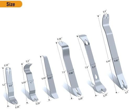 GOOACC 6PCS Metal Trim Removal Tool Auto Pry Tool Kit - Image 2