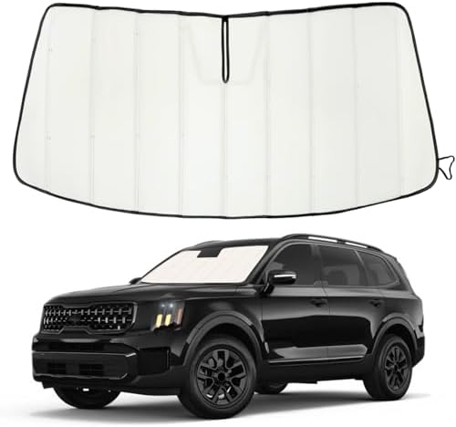 Windshield Sun Shade for Kia Telluride 2020-2026, Accordion Folding Design by Fonowka