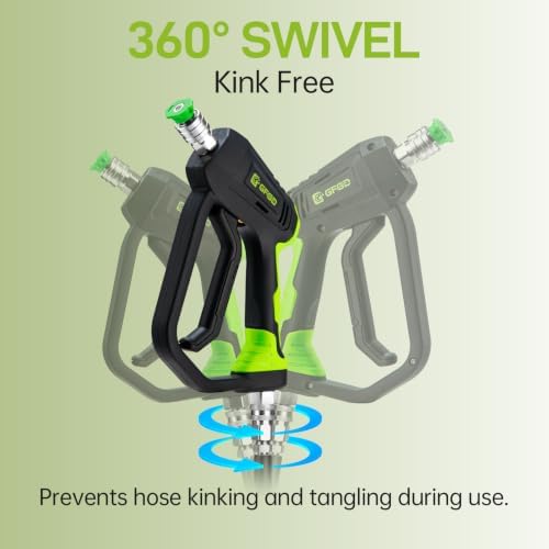 Swivel Pressure Washer Gun with Extension Wand 3/8” Quick Connect M22 Fittings, 5000PSI - Image 3