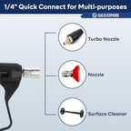 Short Pressure Washer Gun with 1/4" QC,with 5 Spray Nozzle Tips - Image 6
