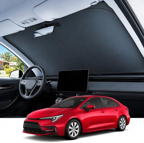 REEVAA Upgraded for Toyota Corolla 2019-2026 Windshield Sunshade [Tailored Fit, 99% Sun Protection] Foldable Sun Shade Car Accessories with Storage Bag by REEVAA