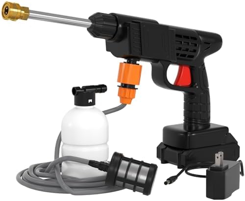 Topteng Power Blaster Plus Cordless Portable Electric Water Spray Gun and Hose Car Washer Cleaner Tool for Car Washing, Balconies Windows, Exterior Walls, Floors, Fences, Gardens - Image 6