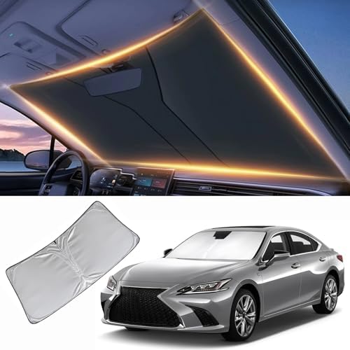 Windshield Sun Shade for Lexus ES Front Window Shades Cover for 2013-2024 2025 2026 ES Windshield Sun Visor Protector Car Accessories by LZYYQX