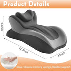 Sweet Spot Pillow Intimacy Pillows for Couples 27° Angle Ergonomic Memory Foam Positioning Cushion Butt Cushion Support Neck Waist Washable Pillowcase(Light Gray) - Image 7
