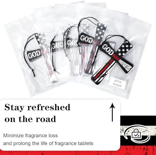 Fumete 24 Pcs Christian Firefighter Gift for Man Cross Car Air Fresheners - Image 4