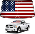Bestview American Flag Windshield Sunshade for 2009-2018 Dodge Ram 1500，Custom Fit Foldable Front Window Sunshade Sun Visor Accessories Protector Block UV Rays Heat, Keep Your Car Cooler by BESTVIEW