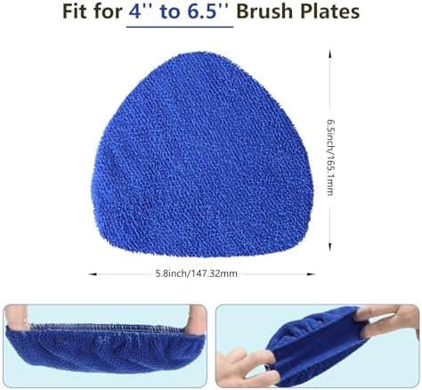 7 Pack Upgrade Car Windshield Cleaner Tool Bonnets, Microfiber Cloths for Inside Windshield Cleaning Tool Pads, Interior Windshield Cleaner Tool Replaceable Cleaning Bonnets, Fit 6.5”, Blue - Image 2