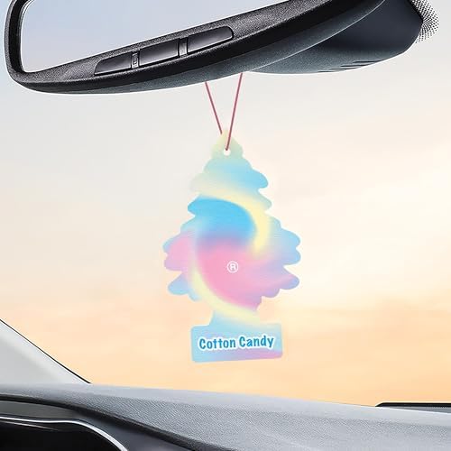 LITTLE TREES Car Air Freshener | Hanging Tree Provides Long Lasting Scent for Auto and Home | 24 Air Fresheners |Cotton Candy - Image 5