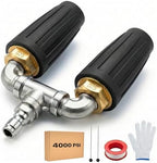 Dual Turbo Nozzle for Pressure Washer, 4000 PSI 1/4" Quick Connect (Black) by Unknown