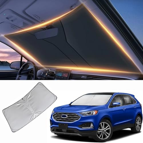 Windshield Sun Shade for Ford Edge Front Window Shades Cover for 2015-2024 2025 2026 Edge Windshield Sun Visor Protector Car Accessories by LZYYQX