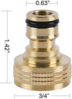HQMPC Garden Hose Quick Connect Solid Brass Quick Connector 3/4 inch GHT (6 Sets) - Image 3