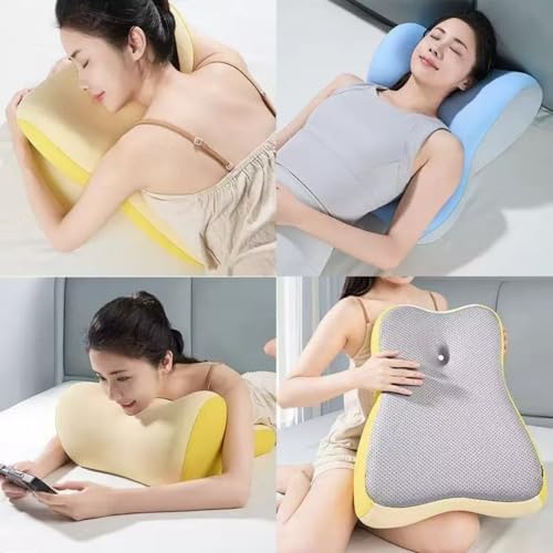 Wedge Pillow for Sleeping, Memory Foam Body Support Pillow for Couples, Orthopedic Positioning Cushion for Reading, Back Hip Knee Pain Relief, Removable Washable Cover (Yellow) - Image 2