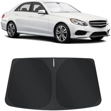 TINGLU Sun Shade for Mercedes Benz GLE-Class 2012-2019(Not for GLE Coupe) Accessories Windshield Sun Shade Window Shade UV Rays Protection Sun Visor Cover with Steering Wheel Sunshade Storage Bag by TINGLU