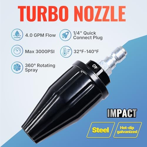 YAMATIC Pressure Washer Turbo Nozzle, 3000 PSI 4.0 GPM (Pack of 2) - Image 2